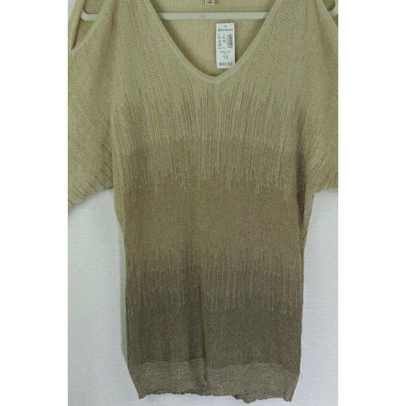 Dressbarn 1X Sweater Gold Pullover - Picture 4 of 10